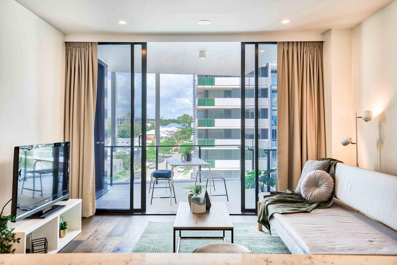 Modern Apartment With Balcony & Parking Brisbane Exterior foto